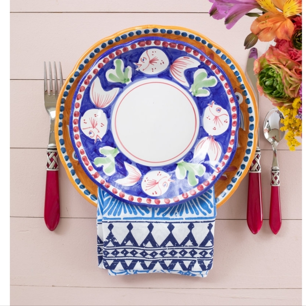 Vietri Campagna Pesce 2pc Salad Plate  Sets- Blue